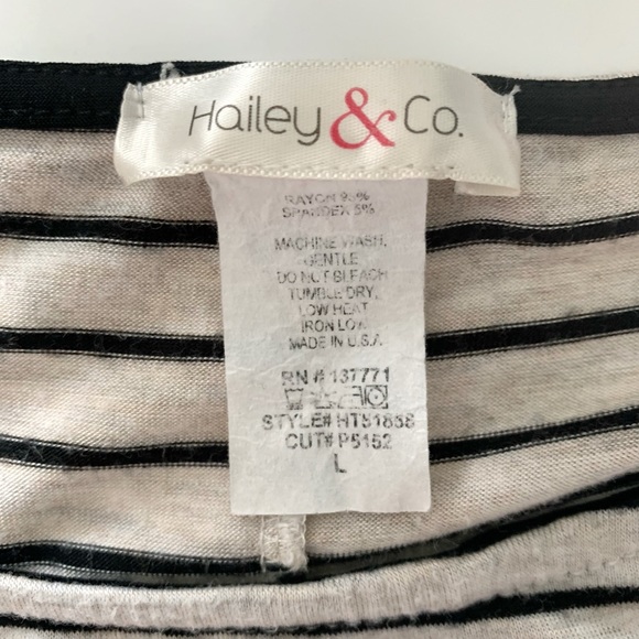 •HALEY & CO.• Long Sleeve Striped Shirt Size L - Picture 10 of 10